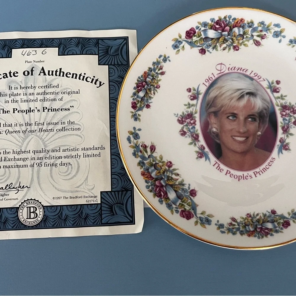 Commemorative plate of Princess Diana. The Peoples, Princess. - Picture 3 of 3